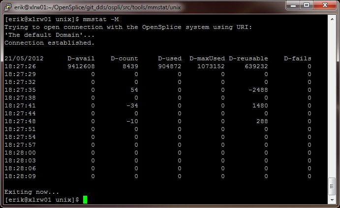 Mmstat memory statistics difference mode