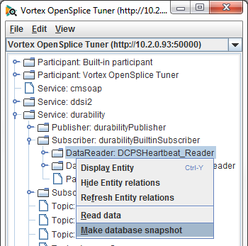 Create Reader Snapshot