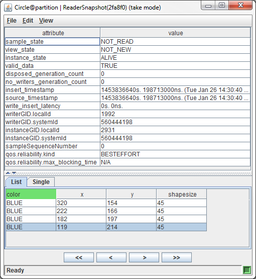 Reader Snapshot Window