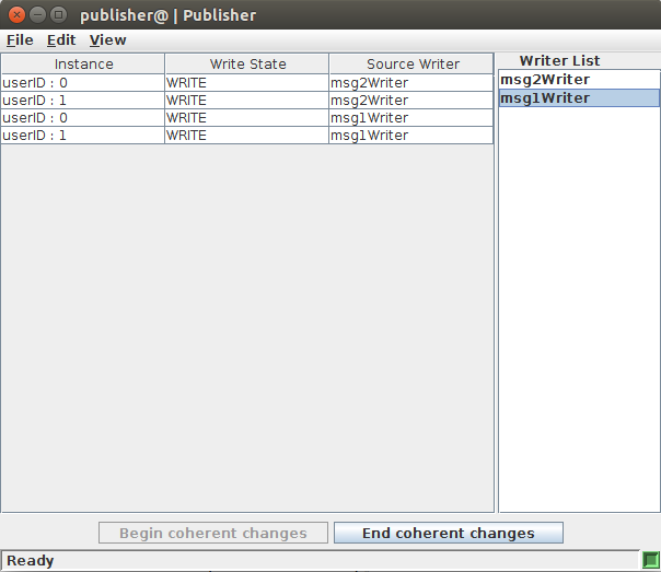 Coherent Publisher Window