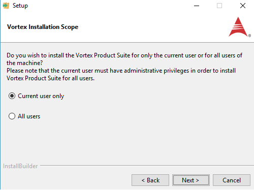 Install for current or all Windows users