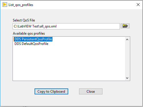 List qos profiles