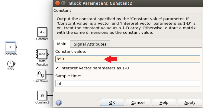 Constant Block Parameters