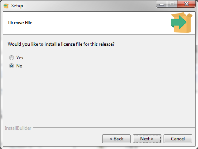 Installing a License file
