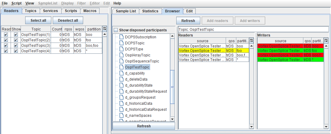 Tester browser window