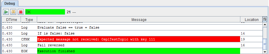 Debug window