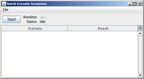 Batch Execute Scenarios window