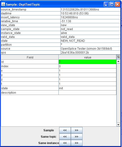 Display detailed sample data information