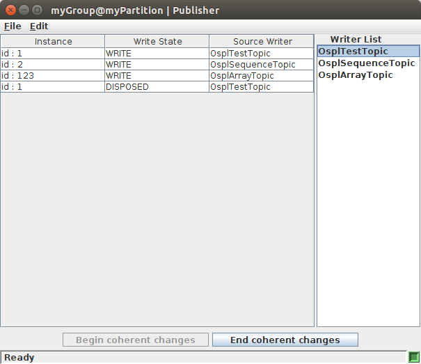 Coherent Publisher Window
