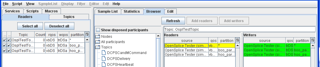Reader with ‘*’ partition selected