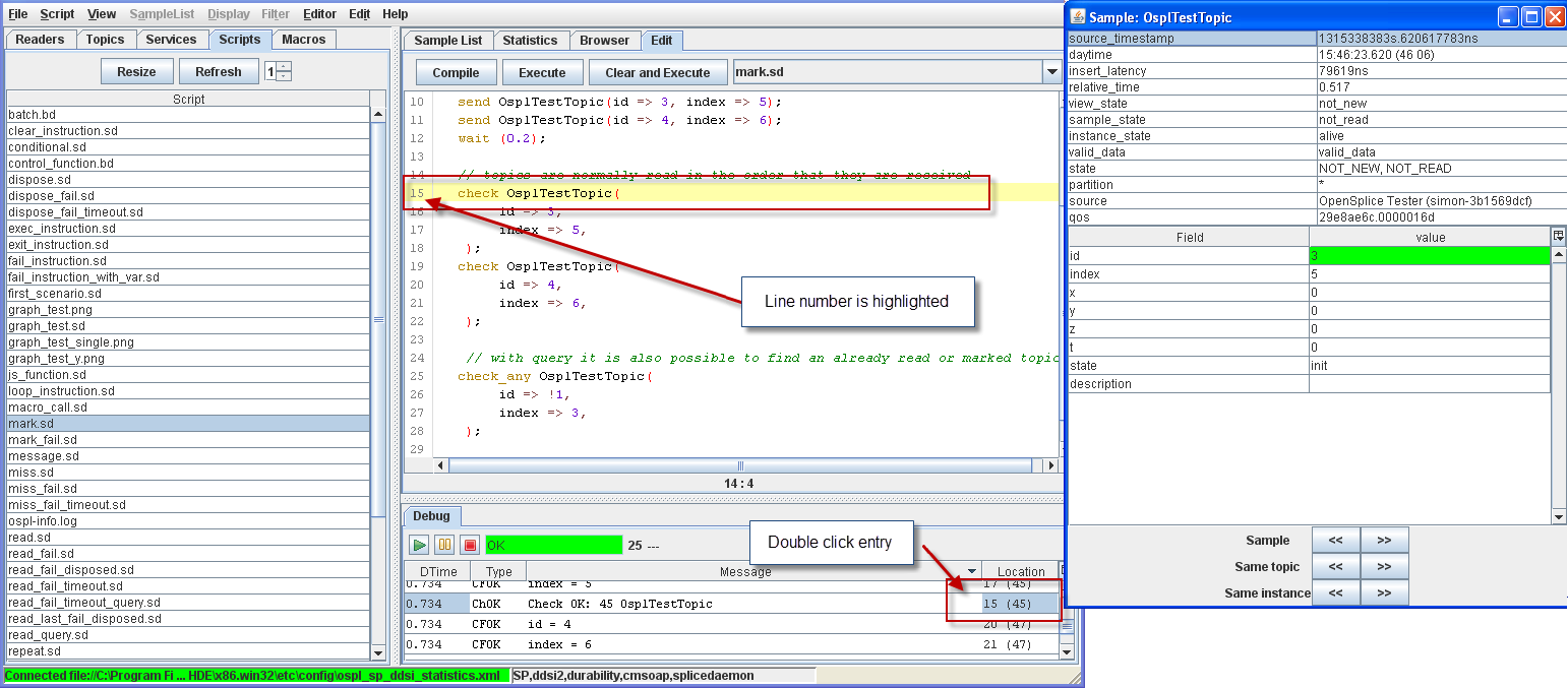Debugging a script
