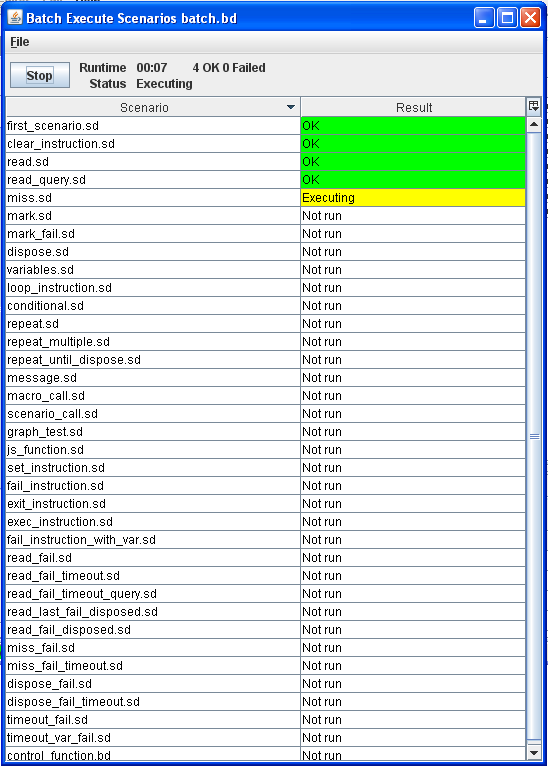Batch execution