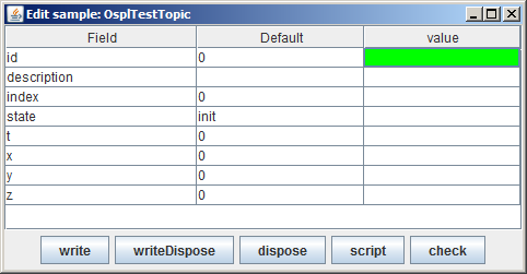 Edit sample window