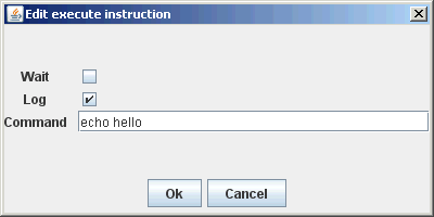 Editor for execute instruction