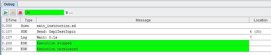 Debug window