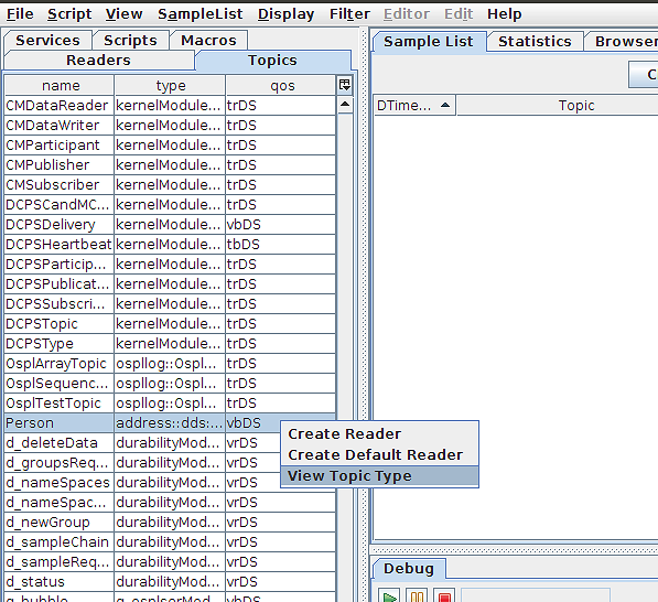 View Topic Type from the Topics list