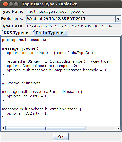 Proto Typedef with external definitions